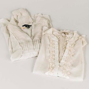 Par de Blusas Blancas Forever 21 Talle S - imagen 1