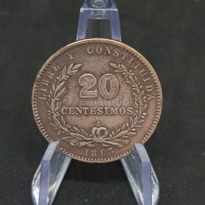 Monedas Uruguayas: 50 Centésimos 1943 y 20 Centésimos 1893 - imagen 5