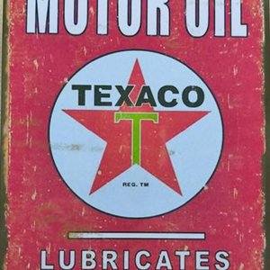 Lote siguiente: Cartel Decorativo Chapa Texaco Motor Oil Lubricates Perfectly