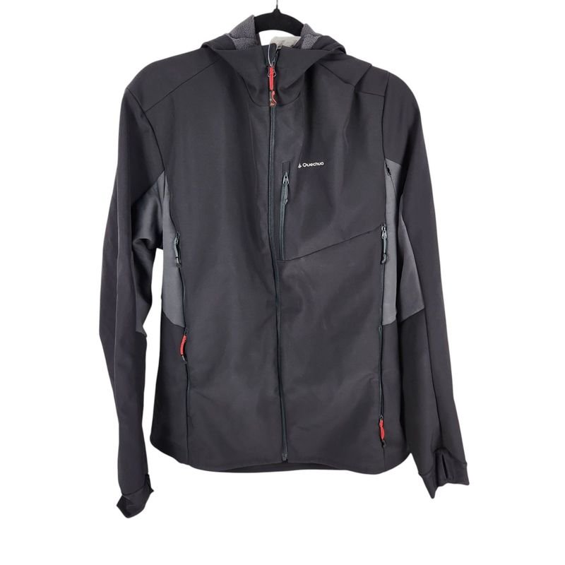 Campera Softshell Quechua Hombre Negra Talle XL Cortavientos Trekking