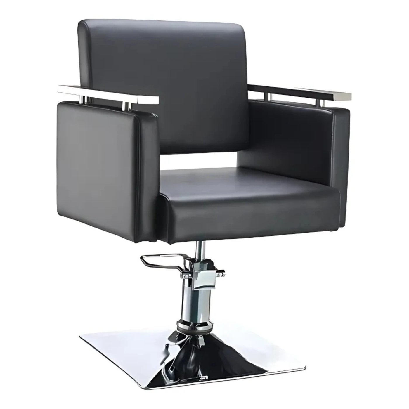Sillon De Barbero con Tapizado en Eco Cuero Negro y Regulación de Gas - imagen 2