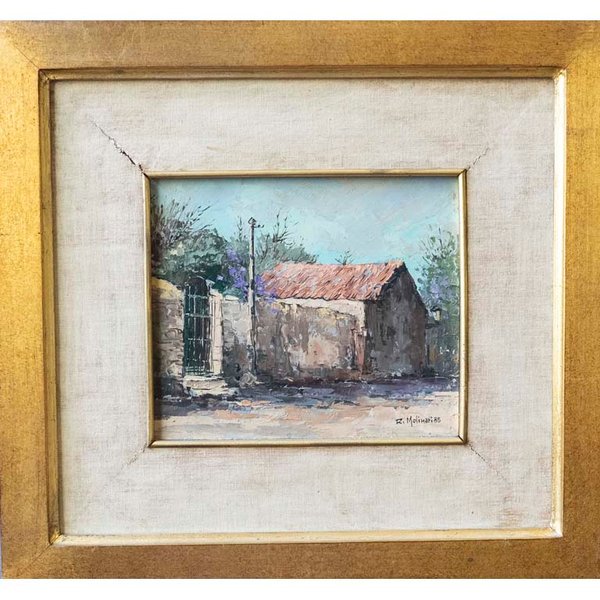Pintura de R. Molinari: "Casa" con detalles