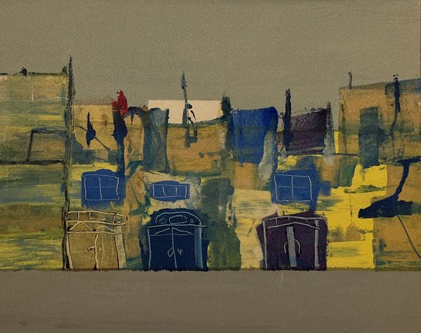 Raúl Pavlotzky "Fachada" - Acrílico sobre Fibra (24 x 30 cm) - imagen 1