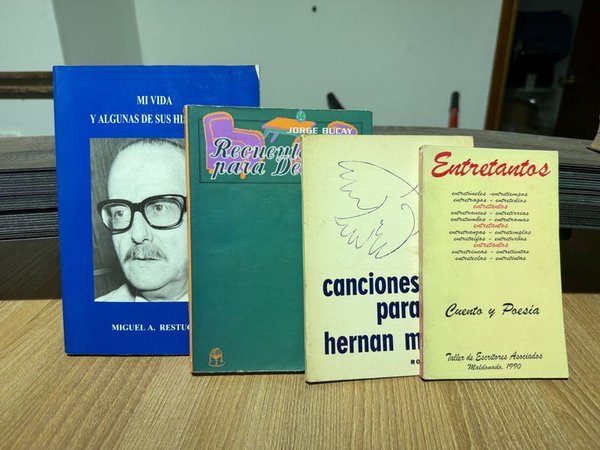 Lote de 4 Libros: "Mi Vida y Algunas de Sus Horas", "Recuento para De...", "Canciones para Hernán" y "Entretantos"