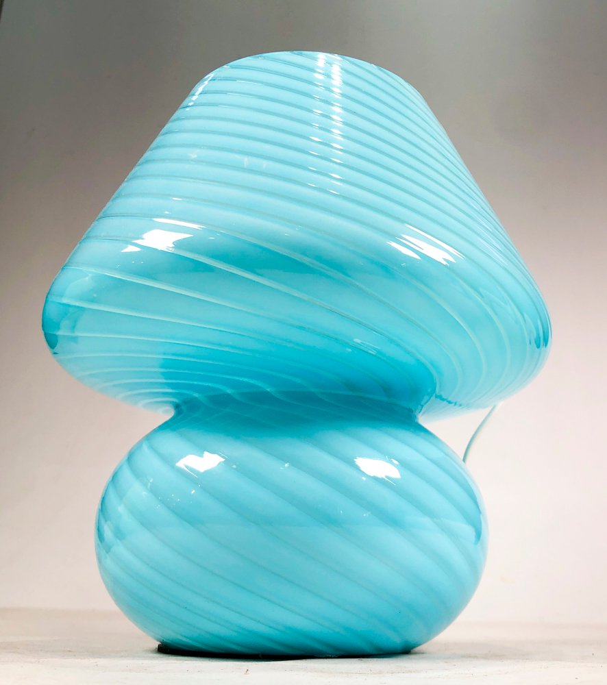 Lámpara de vidrio color azul para decoración - imagen 3