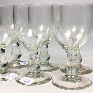 Seis Copas de Cristal Hialino Vintage - imagen 3