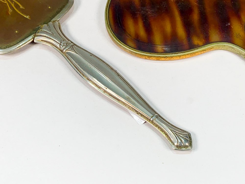 Espejos de mano diferentes, compuestos de uno oval y otro rectangular - imagen 4