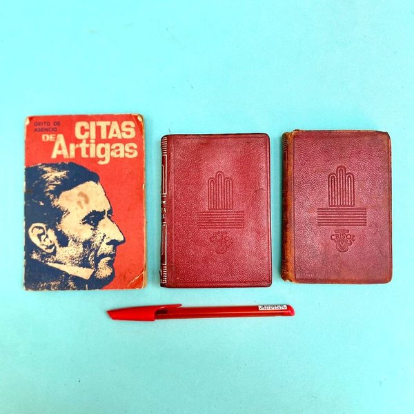 Lote de 3 libros: "Citas Artigas" y dos novelas de Aguilar en cuero - imagen 1