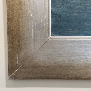 Pintura "Higo Nantes" Acrílico sobre Fibra Firmado, Marco Plateado - imagen 6