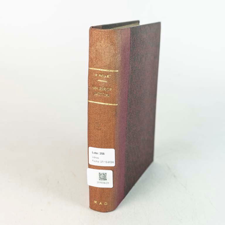 Libro "Un error judicial" de Pedro Figari, Defensa del Alférez Almeida, Montevideo 1899