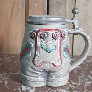 Lote siguiente: Jarra Cervecera Vintage Gerz de Cerámica Esmaltada Estilo Bávaro