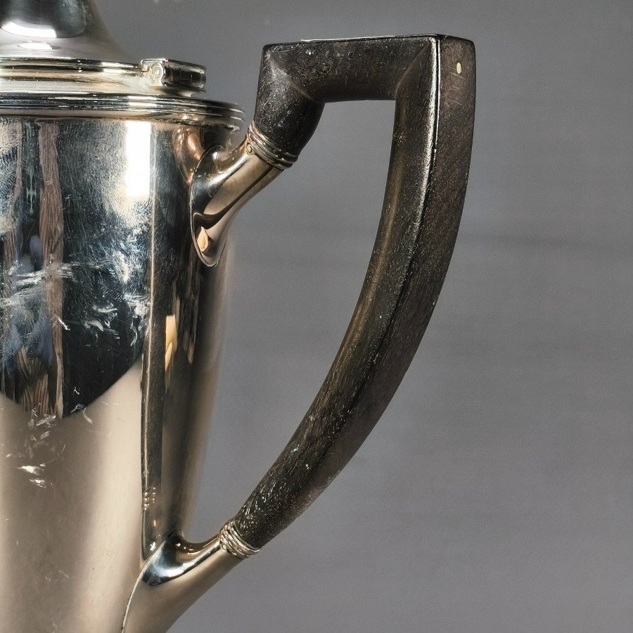 Tetera en plata sterling Tiffany & Co Hamilton Gramercy con asa de madera y monograma - imagen 4