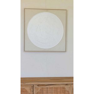 Lote siguiente: Cuadro Circular Decorativo con Textura en Yeso y Marco de MDF