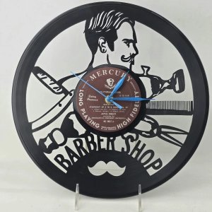 Reloj de Disco de Vinilo "Barber Shop" con Diseño Artístico - imagen 4