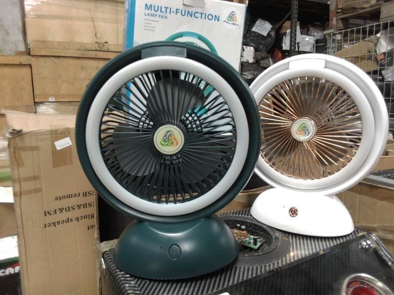 Ventilador Multifunción con Luz LED y Altavoz Bluetooth