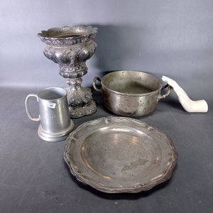 Jarra de Aluminio y Piezas de Platina con Relieves - imagen 6