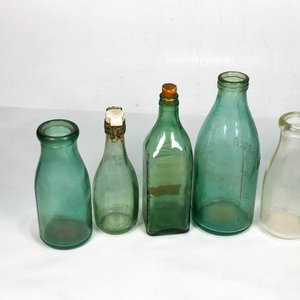 Lote de Botellones Antiguos de Vidrio Hialino - imagen 2