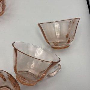 Juego de 6 Tazas de Vidrio Rosado Finas - imagen 5