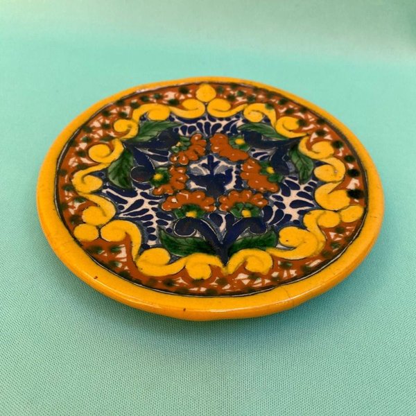Plato decorativo de cerámica Talavera, artesanía tradicional mexicana - imagen 2