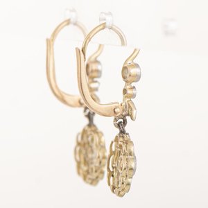 Par de Caravanas de Oro 18k con Brillantes - imagen 2