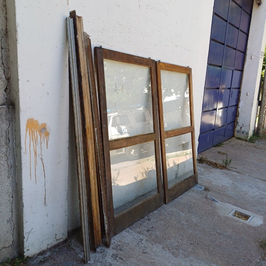 Puerta de ventana en cedro con dos hojas corredizas - imagen 4