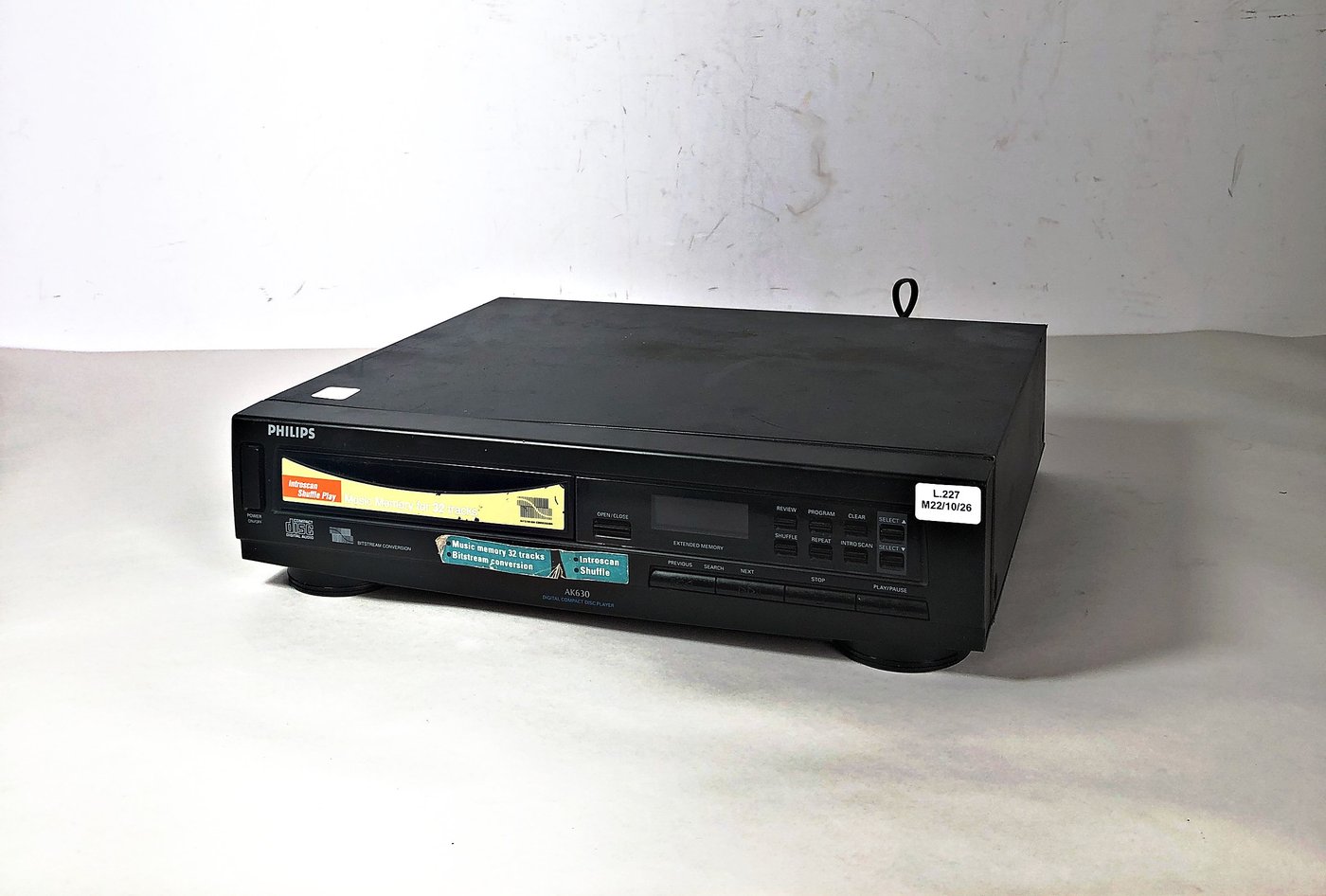 Reproductor de CD Philips AK630 con Music Memory para 32 pistas