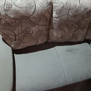 Juego de Living en L Gris con Estampado Geométrico - imagen 4