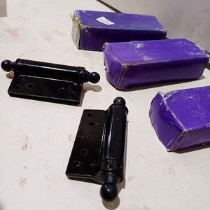 Juego de 8 Bisagras Vaivén Negras para Puertas - imagen 3