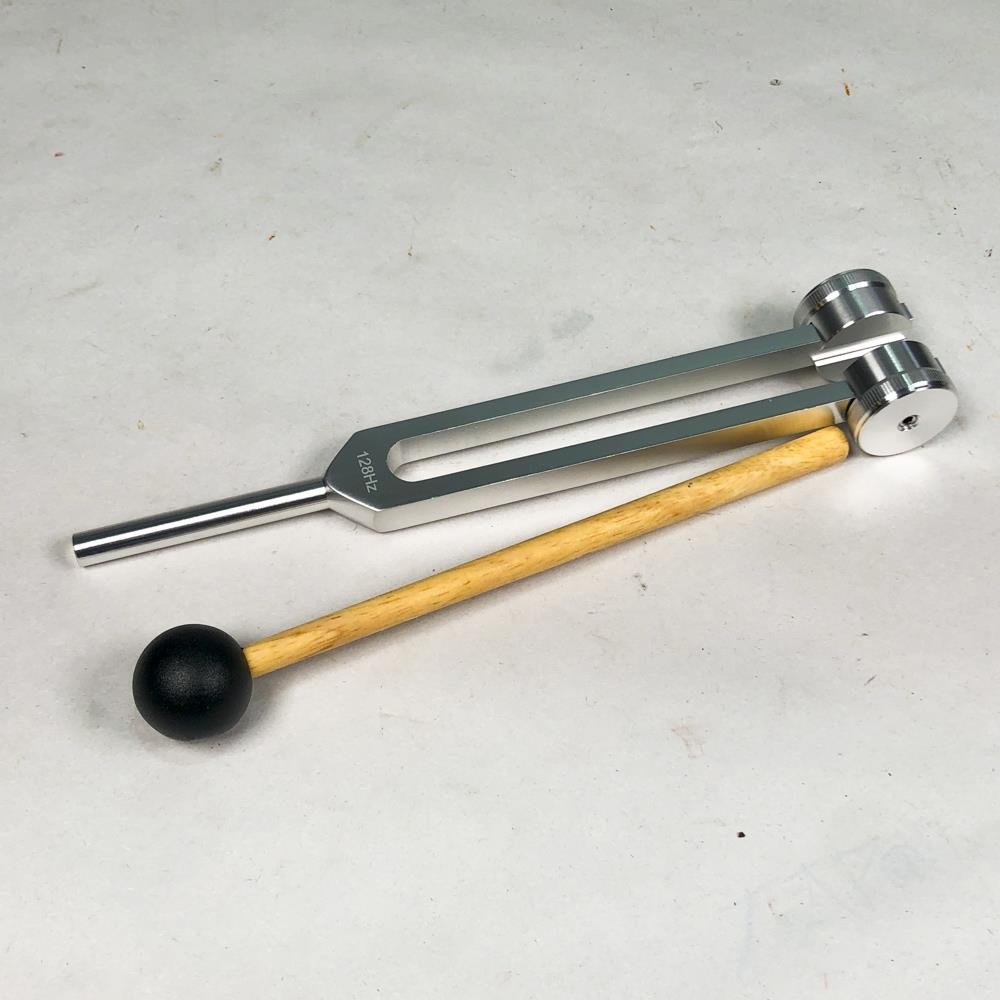 Diapasón Terapéutico 128Hz con Mazo y Bolsa Negra