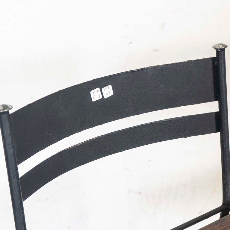 Sillas altas rústicas de madera y metal para decorar - imagen 3