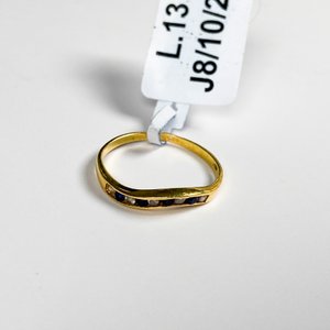 Anillo de Oro 18k con Topacios y Zafiros Talla 15 mm - imagen 3