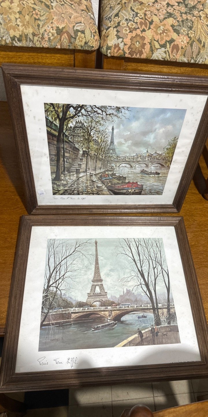 Láminas de París con Torre Eiffel (2 unidades)