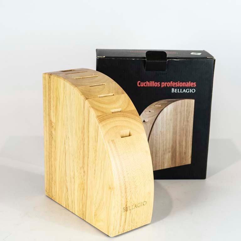 Lote siguiente: Soporte Bellagio de madera para cuchillos - Medidas: 24cm