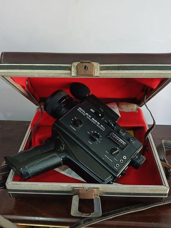 Cámara Filmadora Bolex 585 XL Súper 8 Vintage con Estuche y Manuales
