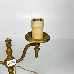 Lámpara de Mesa de Bronce con Dos Luces - imagen 2