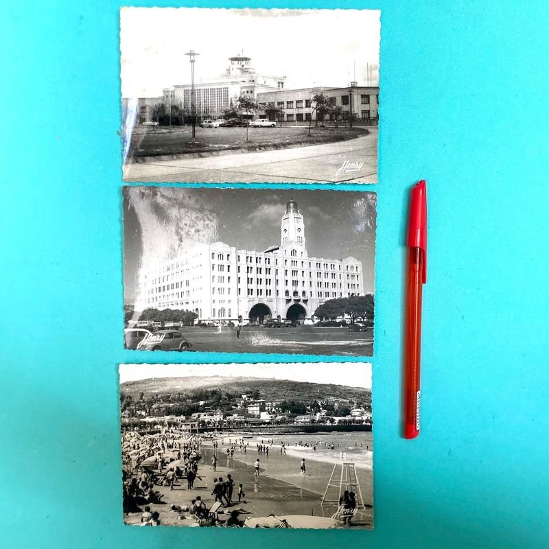 Lote de 3 Postales Antiguas: Montevideo Años 50s-60s, Fotografía "Henry"