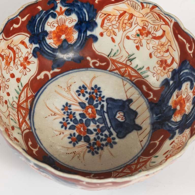 Centro de porcelana oriental decorado a mano - imagen 2