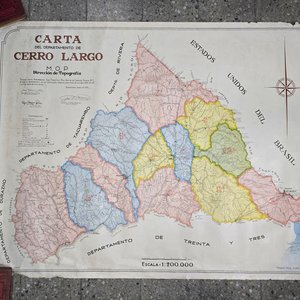 Lote anterior: Carta del Departamento de Cerro Largo, Dirección de Topografía M.O.P.