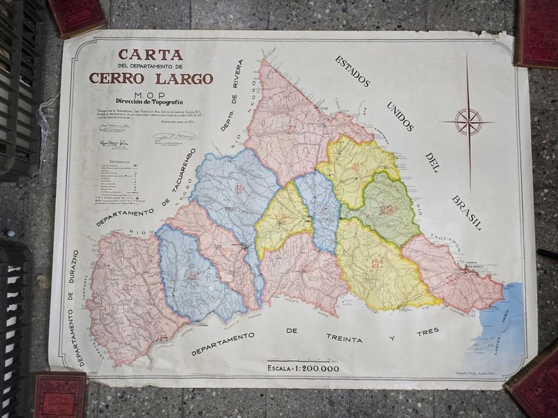 Carta del Departamento de Cerro Largo, Dirección de Topografía M.O.P.