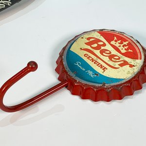 Manija Coca-Cola y Perchero Tapa de Cerveza Vintage - imagen 3