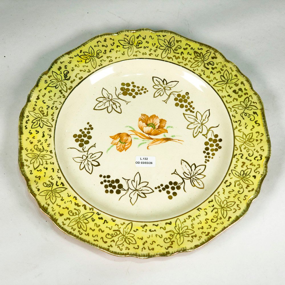 Lote anterior: Plato en porcelana inglesa Sunshine pintado a mano floral de 33 cm