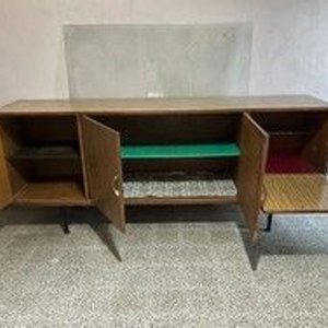 Aparador Trinchante Antiguo de Madera con Patas Metálicas - imagen 5