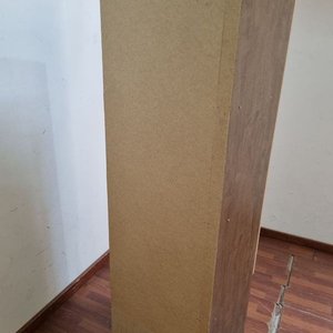 Mueble de Guardado con Puertas y Estantes, Madera Clara y Oscura - imagen 4