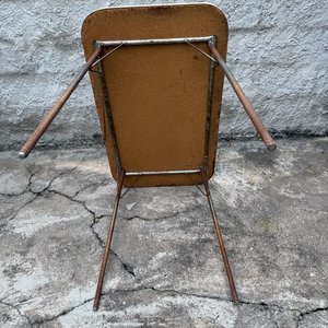 Mesa Rectangular con Tapa Veteada Beige y Patas Metálicas - imagen 5