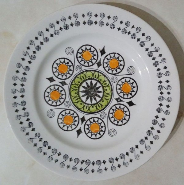 Platillo Cerámica Vintage Kathie Winkle Broadhurst "Renaissance" Mid-Century Modern - imagen 1