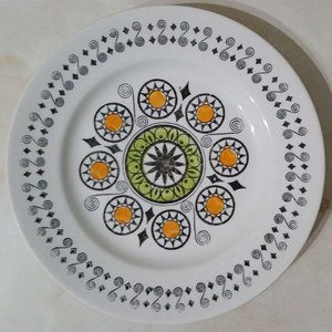 Platillo Cerámica Vintage Kathie Winkle Broadhurst "Renaissance" Mid-Century Modern - imagen 1