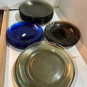 Set de Platos y Fuente de Vidrio Colores Surtidos - imagen 1