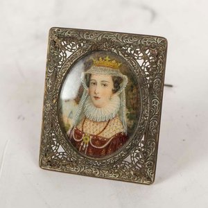 Lote siguiente: Miniatura Pintada con Marco Calado Estilo Isabelino