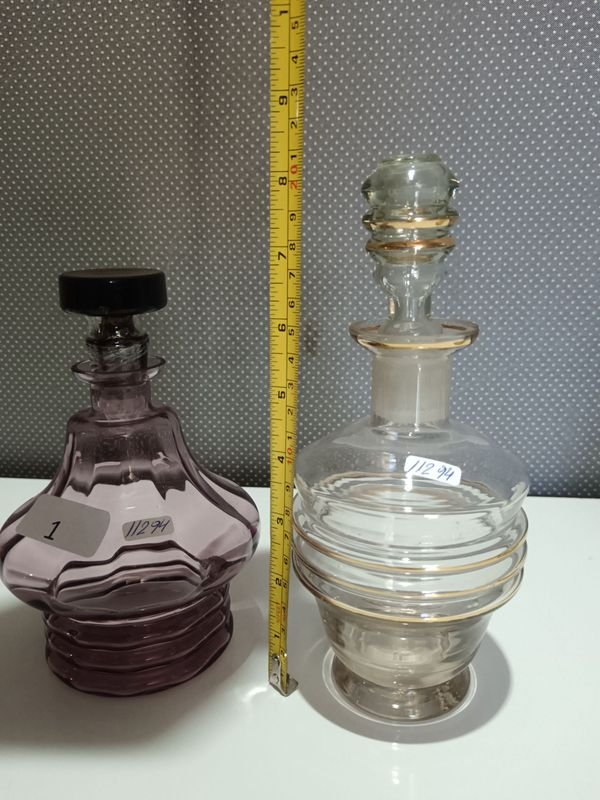 Dos botellones de cristal antiguos para decoración - imagen 2