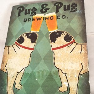 Tres Cuadros Decorativos "Pug & Pug Brewing Co.", "Pug Bicycle Company" y "Three Pugs Canoe Co." - imagen 4